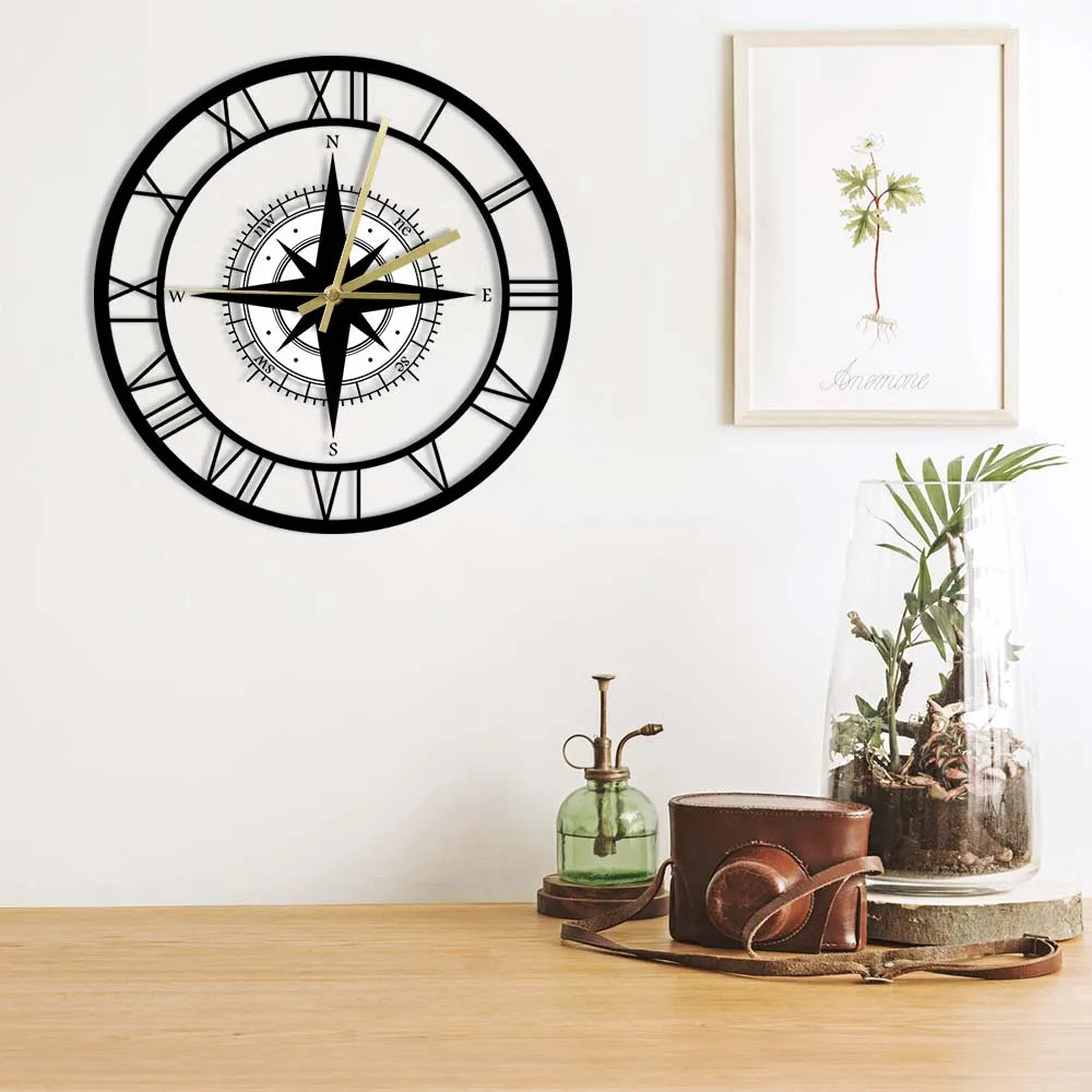 NauticGuide - Nautical Compass Wall Clock