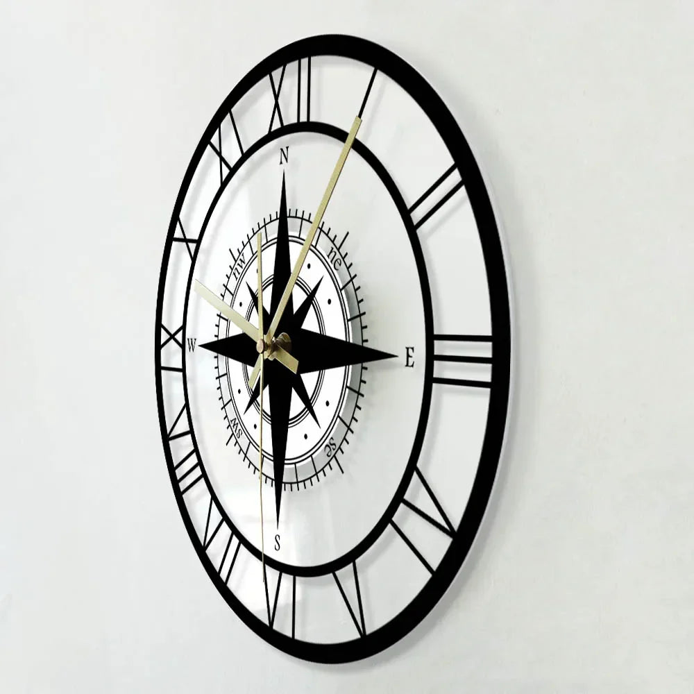 NauticGuide - Nautical Compass Wall Clock