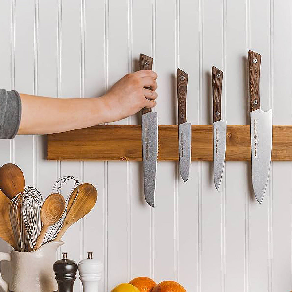 Magnetic Knife Rack 40cm Acacia Wood - Stylish Kitchen Organisation