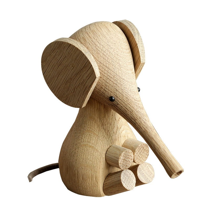 Wooden Elephant Figurine - Handmade - Unique Wooden Home Decoration