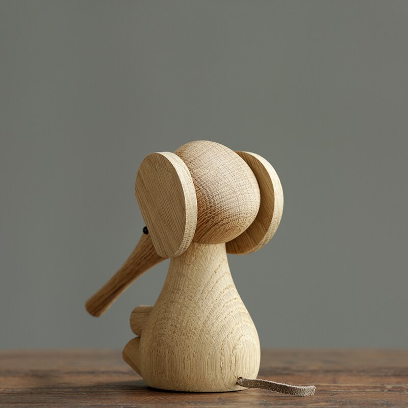 Wooden Elephant Figurine - Handmade - Unique Wooden Home Decoration