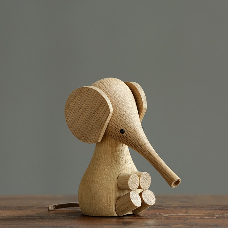 Wooden Elephant Figurine - Handmade - Unique Wooden Home Decoration