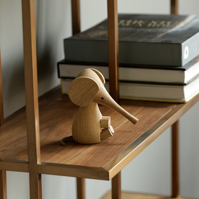 Wooden Elephant Figurine - Handmade - Unique Wooden Home Decoration