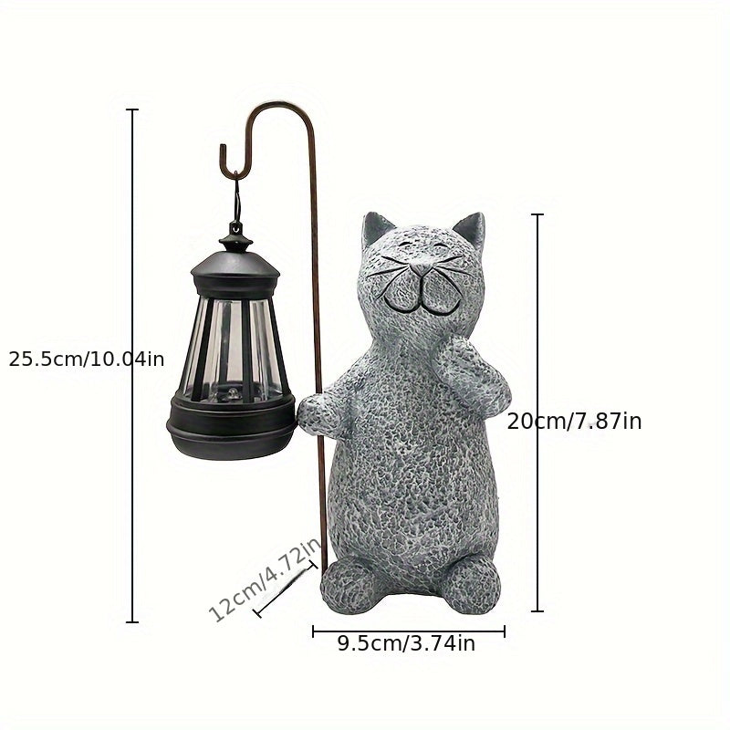 LumiFelis - Golden Glow Cat: A Magical Garden Lamp