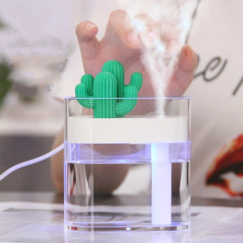 Cactus Aroma Diffuser - Ultrasonic Fragrance Diffuser with Night Light and 160 ml Tank