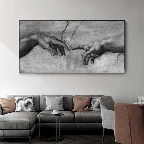 Artavante Canvas Painting - The Creation of Adam - Wooden Frame