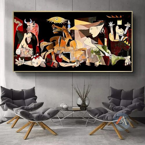 Large Artwork on Canvas – Inspired by Picasso's Guernica