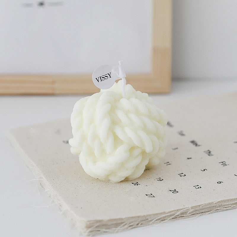 Wool Knot Texture Candle - Handmade Luxury Candle