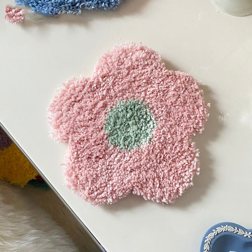 Handmade Flower Coaster and Mat - Soft and Colourful