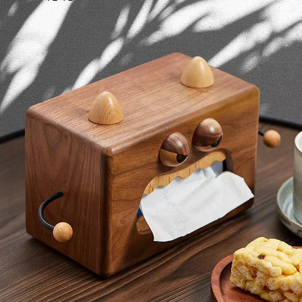 Wooden Monster Tissue Box - Playful and Unique Wooden Tissue Holder