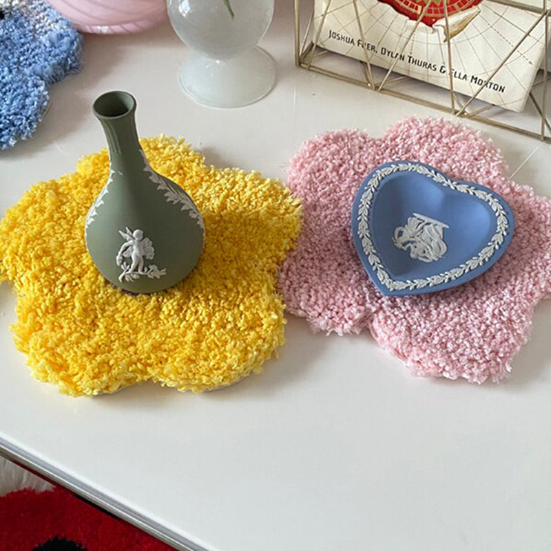 Handmade Flower Coaster and Mat - Soft and Colourful