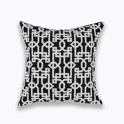 Norwegian Navy/White Embroidered Cushion Cover 45x45cm Square Cushion Cover