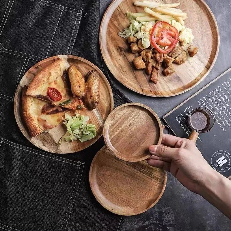 Acacia Wooden Plate Set – Sustainable and Stylish for Every Meal