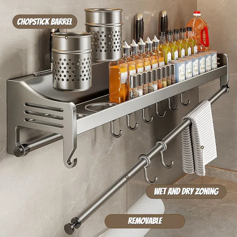 Kitchen Rack for Herbs and Kitchen Utensils - Storage Rack for Cutlery, Knives and Herbs