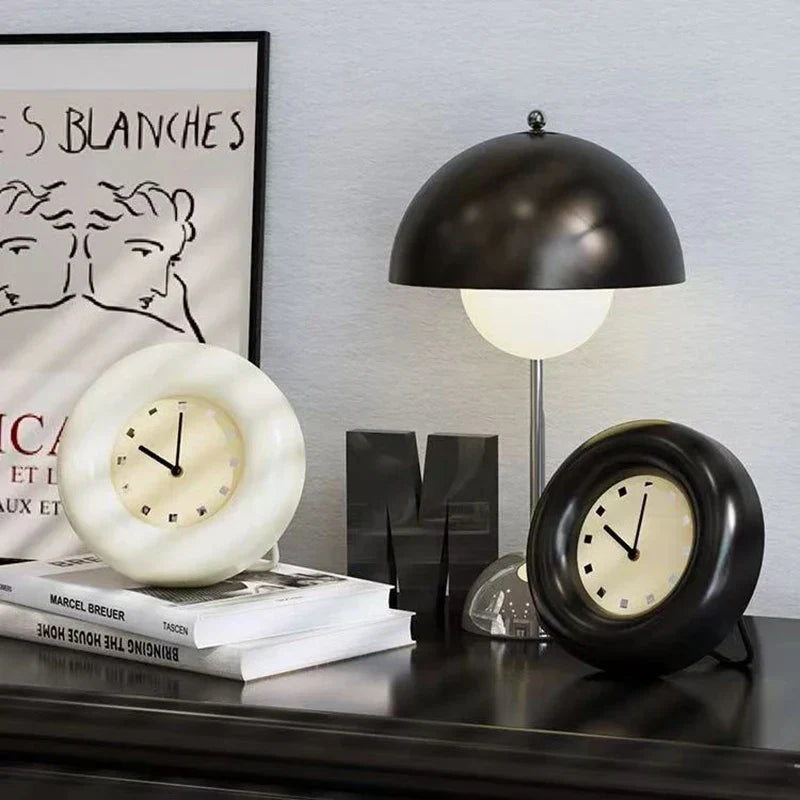 Norwegian Bubble Alarm Clock - Mini Donut-Shaped Design with Silent Mechanism