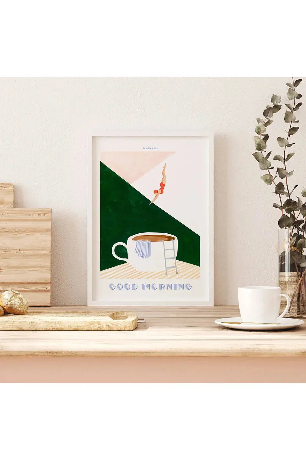 Good Morning Coffee Art Poster on Canvas