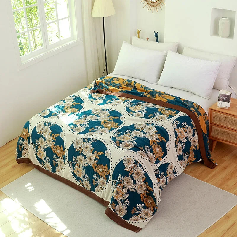 Soft Cotton Blanket - Comfortable Bedspread for Bedroom and Sofa