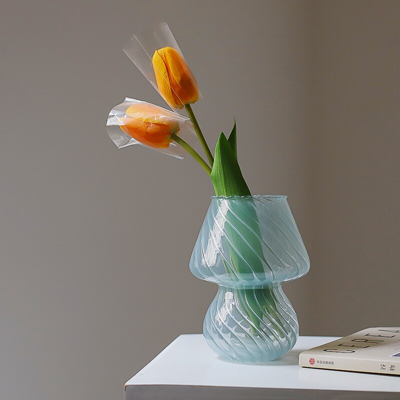 Swirl Glass Candle Holder and Vase - Atmospheric Glass Decoration