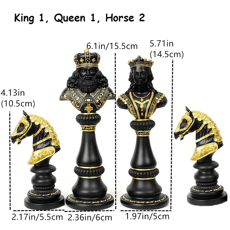 Regalis Decorative Chess Piece for Living Room or Office - Resin Figurines