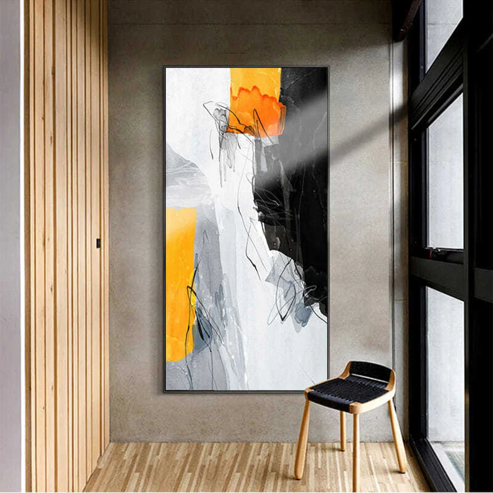 Aurevia Modern Abstract Oil Painting Print on Canvas - Luxury Wall Decoration for Living Rooms