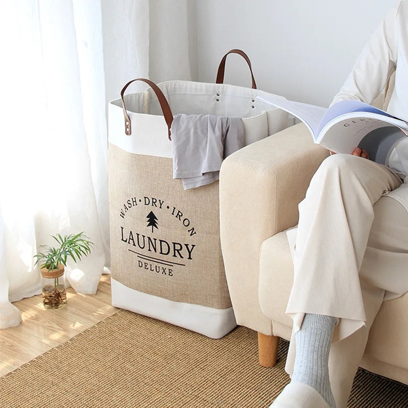 Norwegian Laundry Basket with Handles - Light and Modern Design