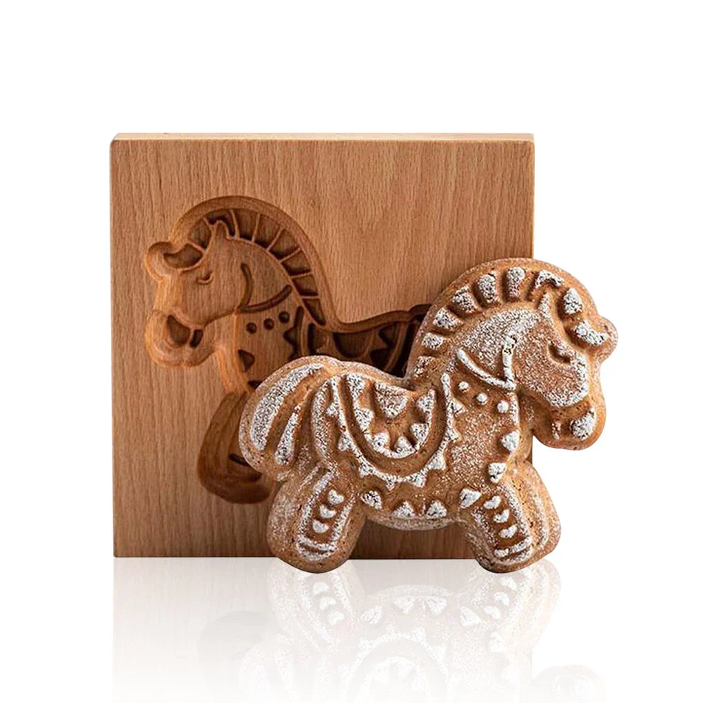 Wooden Mould for Gingerbread Cookies - Handy Baking Accessory for Home Bakers