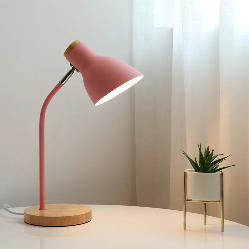 Norwegian Wooden Desk Lamp - Modern, Simple, Creative, Eye Protection for Bedroom