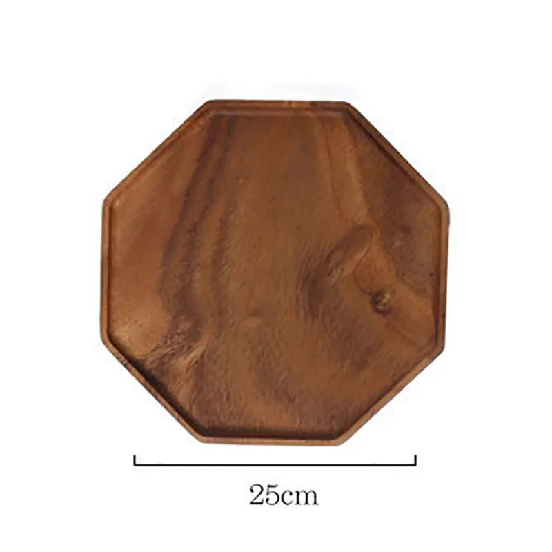 Wooden Serving Board with Honeycomb Pattern - Acacia Wood