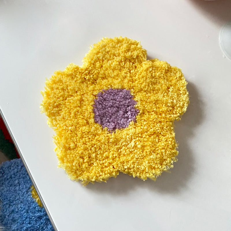 Handmade Flower Coaster and Mat - Soft and Colourful