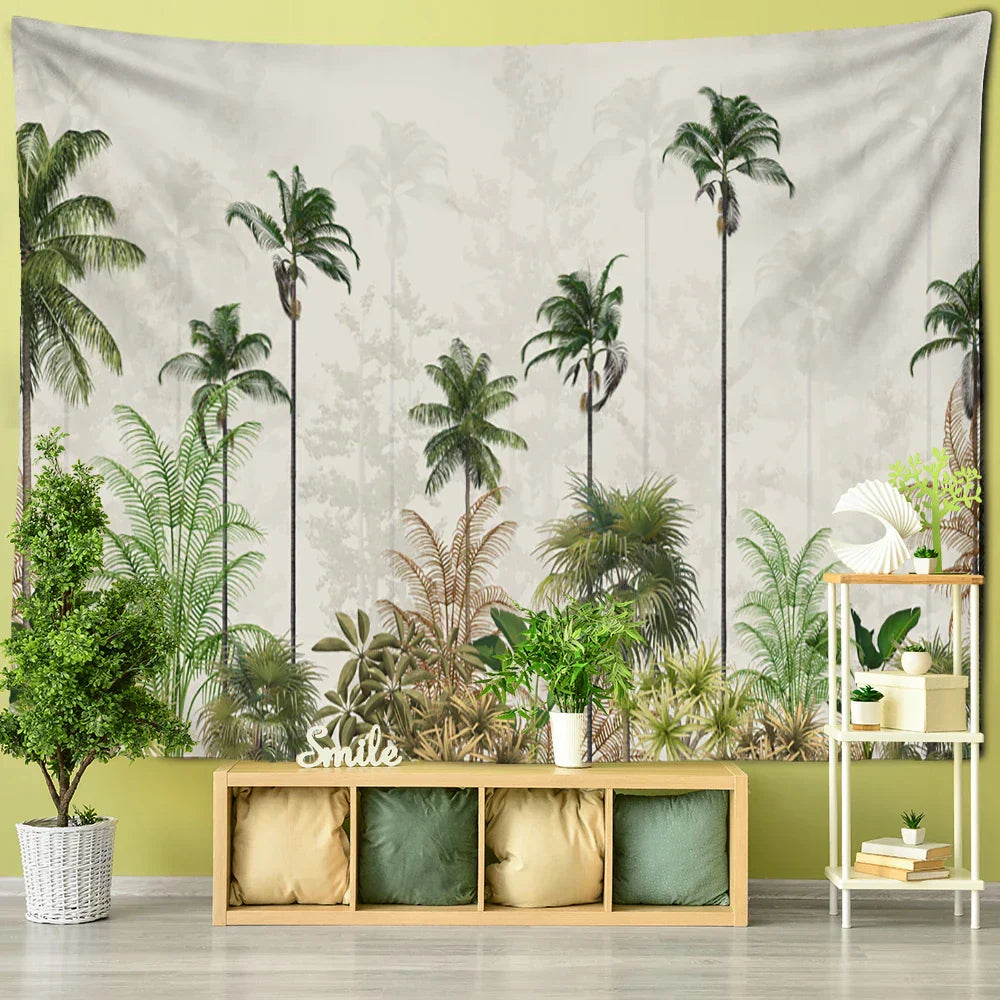 Norwegian Tapestry with Tropical Landscape - Perfect for Living Room or Bedroom