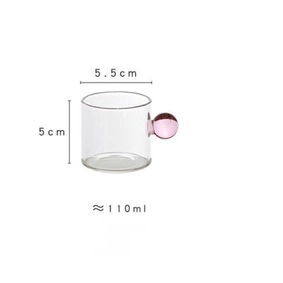 Norwegian glass with round handle - 110 ml, minimalist and unique design