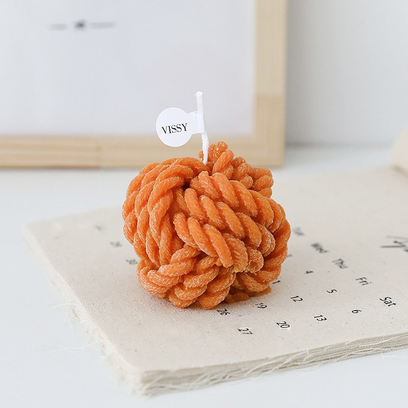 Wool Knot Texture Candle - Handmade Luxury Candle