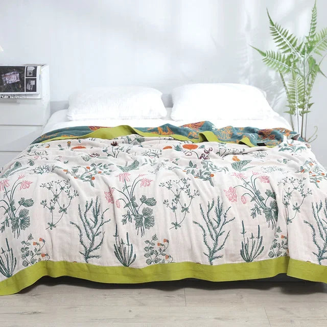 Soft Cotton Blanket - Comfortable Bedspread for Bedroom and Sofa