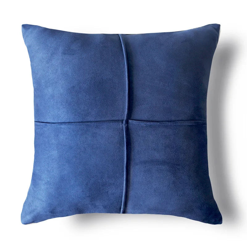 Blue Norwegian Cushion Cover with Geometric Design - Resin Details - 45x45cm and 30x50cm