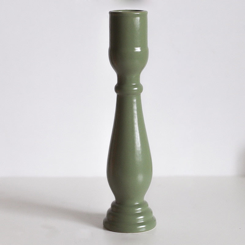 Ceramic Candle Holders with Glazed Finish - Handmade and Stylish