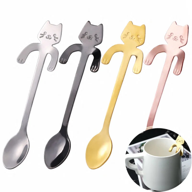 KAPRI - Cute Mini Stainless Steel Spoon in Cat Design