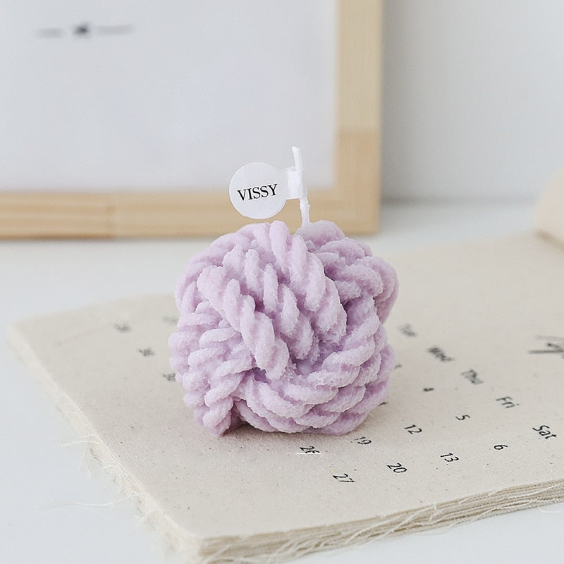 Wool Knot Texture Candle - Handmade Luxury Candle