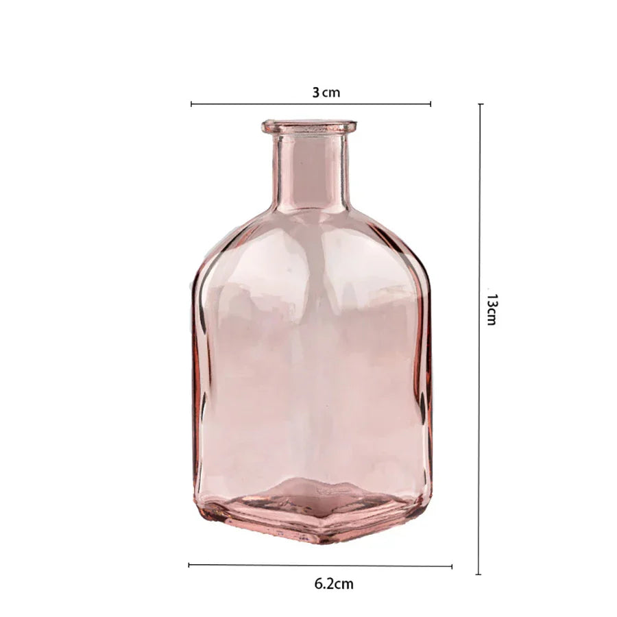 Blossira Glass Vases - Colourful Transparent Vases for Dried & Fresh Flowers