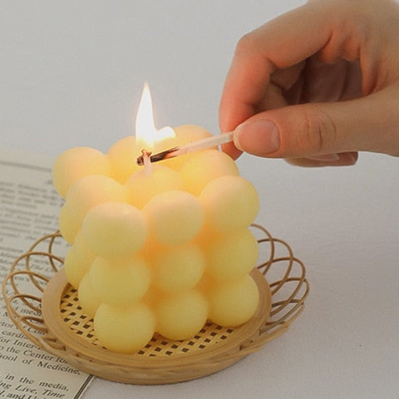 Decorative Bubble Candle - Scented Design Block