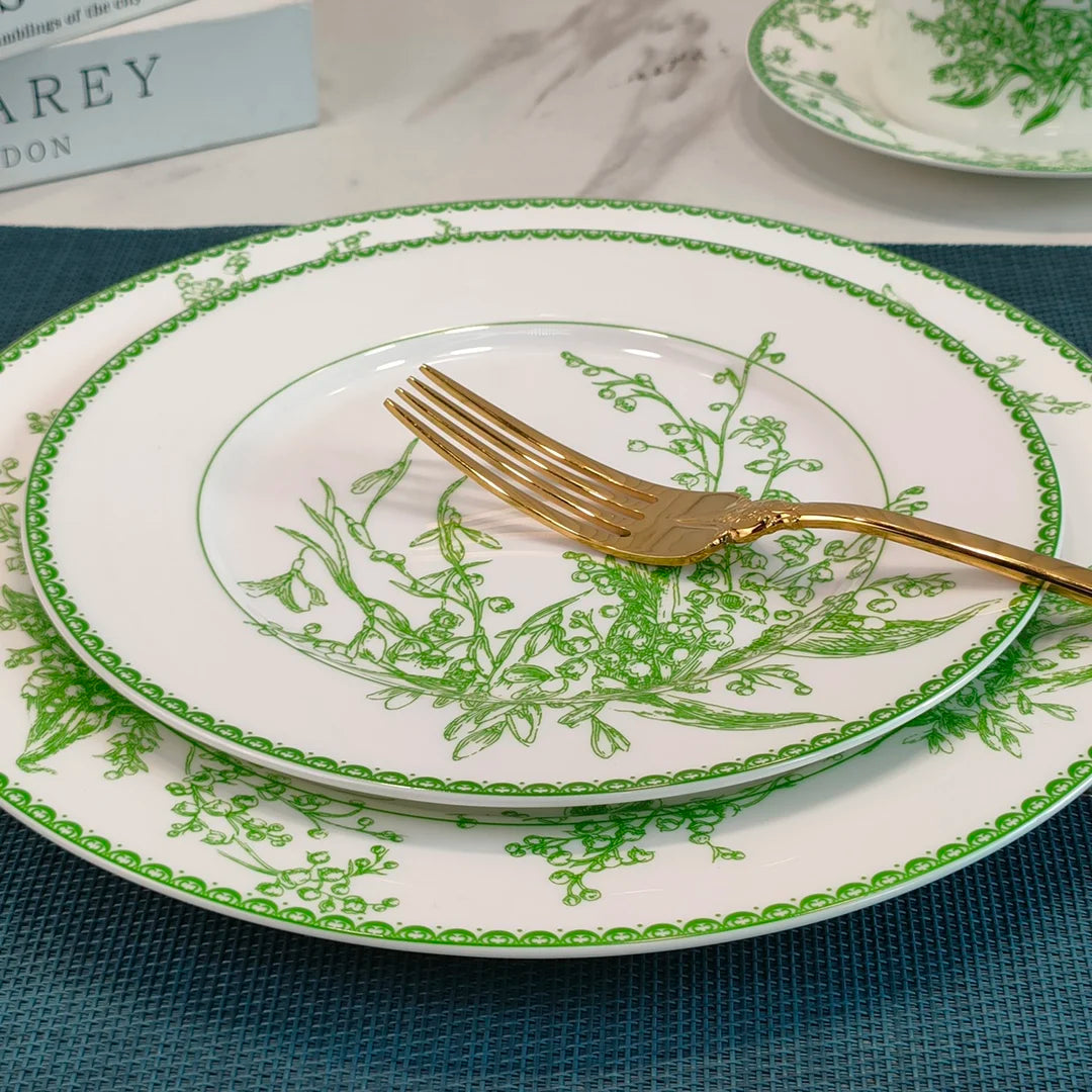 Norwegian Lily of the Valley Resin Dinnerware Set