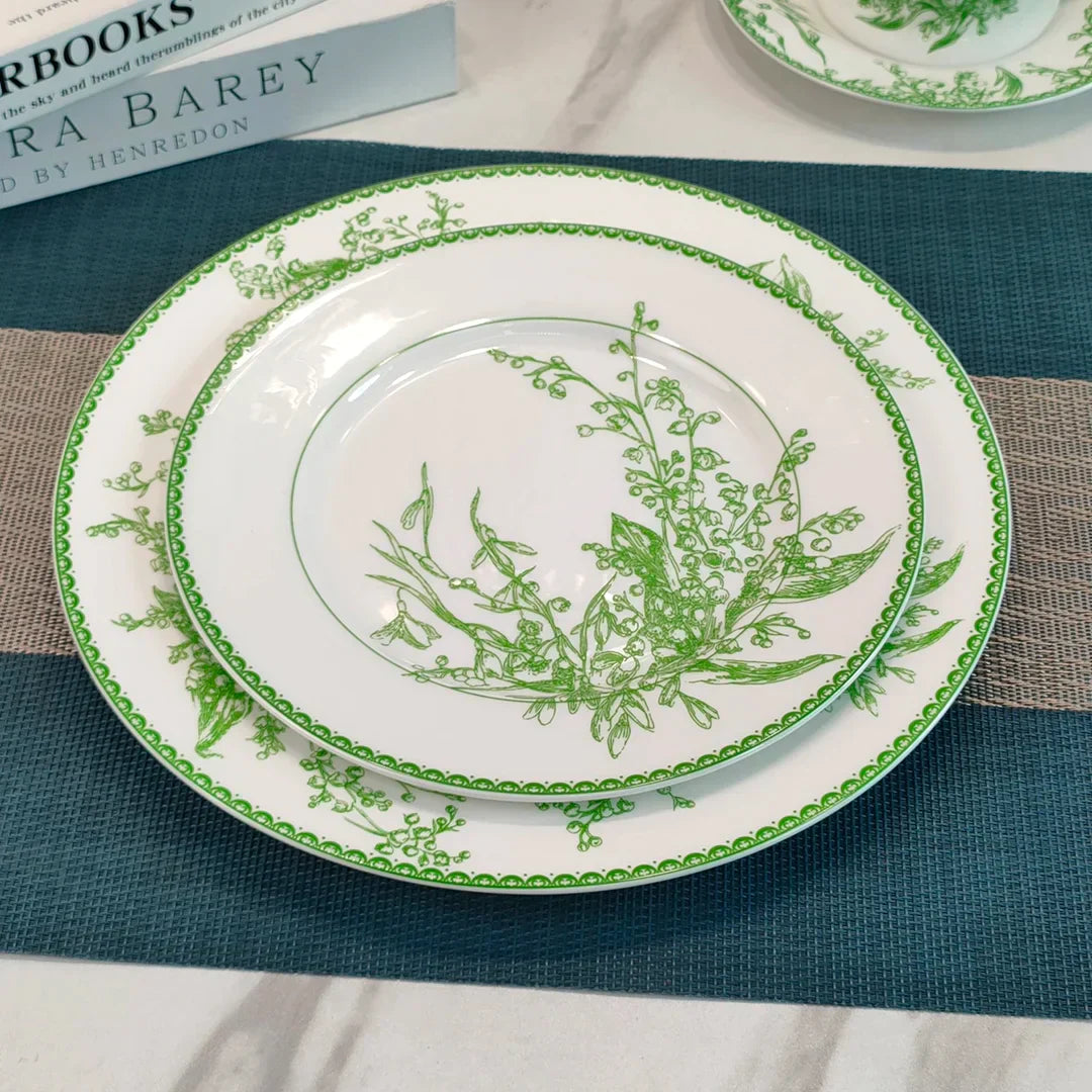 Norwegian Lily of the Valley Resin Dinnerware Set