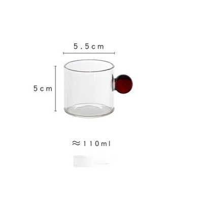 Norwegian glass with round handle - 110 ml, minimalist and unique design