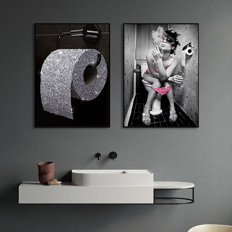 AstraÉclat - Stylish Canvas Paintings for the Toilet