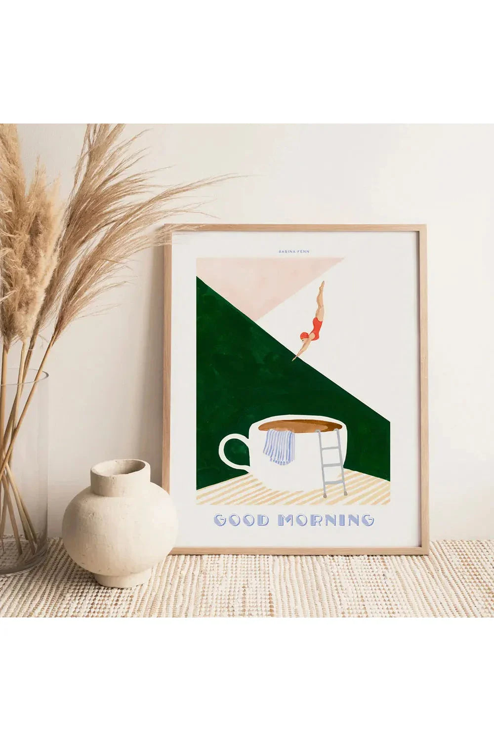 Good Morning Coffee Art Poster on Canvas