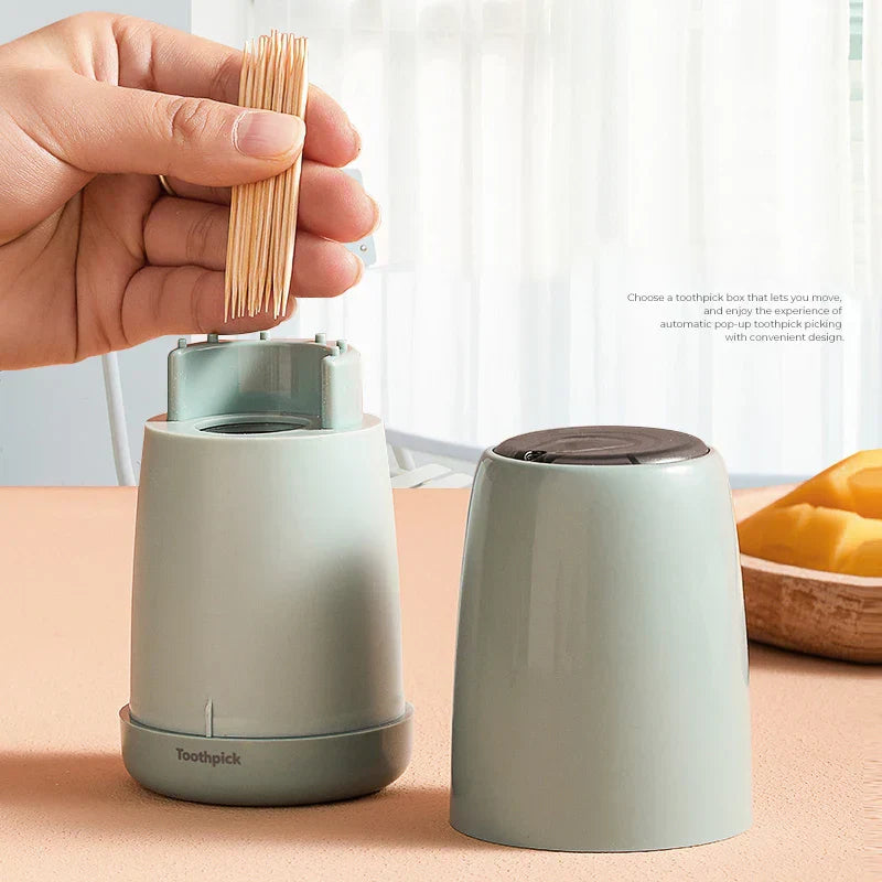 Stylish Pop-up Toothpick Dispenser Storage Box for the Dining Room and Kitchen