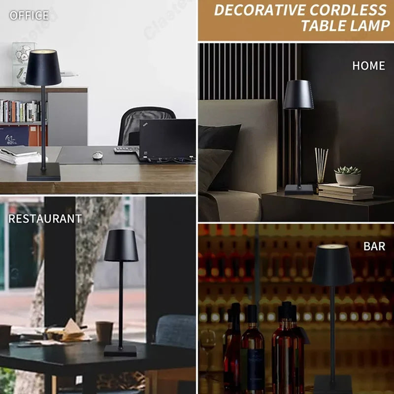 Waterproof Wireless Table Lamp with USB Charging Function and Touch Switch