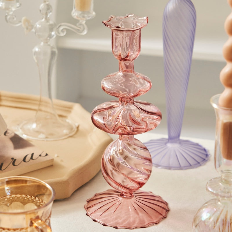 Classic Glass Candle Holder Collection - Vintage Style