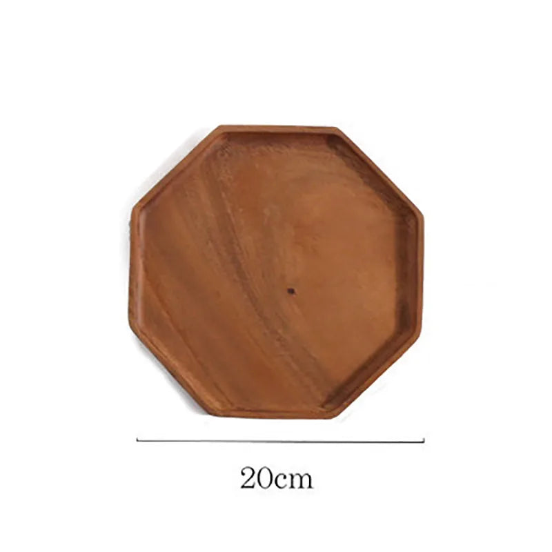 Wooden Serving Board with Honeycomb Pattern - Acacia Wood