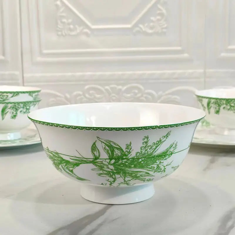 Norwegian Lily of the Valley Resin Dinnerware Set