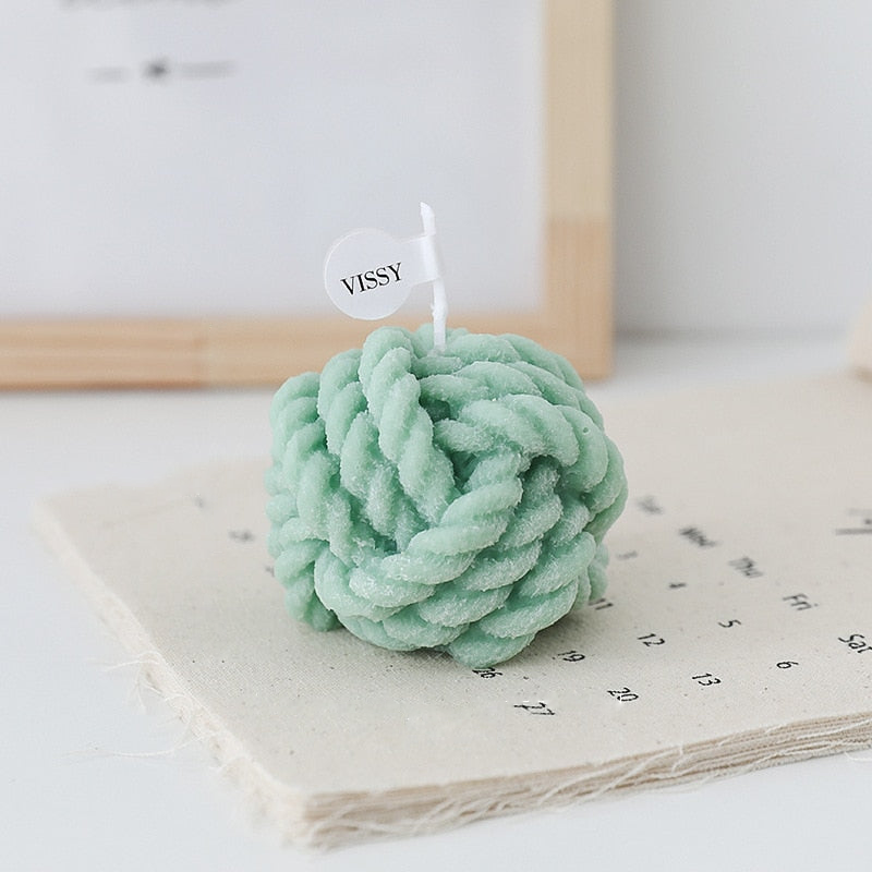 Wool Knot Texture Candle - Handmade Luxury Candle